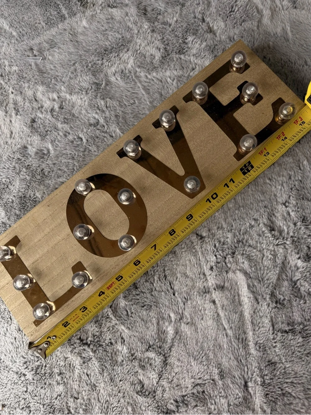 LOVE Marquee Wall Sign in Gold